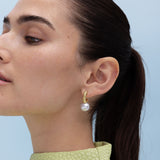 Classic Modern Love Pearl Hoops