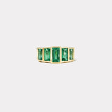 Graduated Emerald Baguette 5 Stone Band