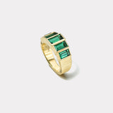 Graduated Emerald Baguette 5 Stone Band