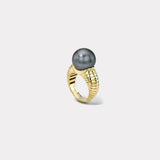 Grandfather Tahitian Pearl Modern Love Ring