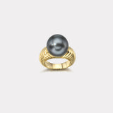 Grandfather Tahitian Pearl Modern Love Ring