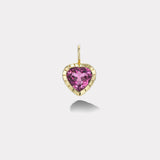 3.55ct Heart Pink Tourmaline Heirloom Bezel Charm