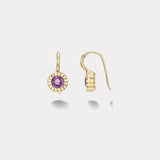 2.02ct Round Pink Sapphire Heirloom Bezel Earrings