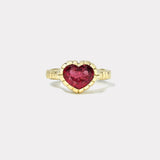 2.23ct Heart Pink Tourmaline Heirloom Bezel Ring