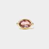 4.7ct Oval Pink Tourmaline Heirloom Bezel Ring