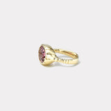 4.7ct Oval Pink Tourmaline Heirloom Bezel Ring