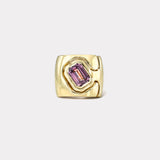 2.65ct Emerald Cut Pink Sapphire Impetus Interlocking Puzzle Ring