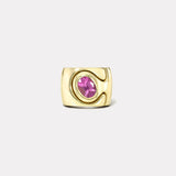 2ct Oval Pink Sapphire Impetus Interlocking Puzzle Ring