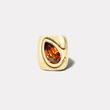 8.01ct Pear Spessartite Garnet Impetus Interlocking Puzzle Ring