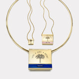 Petite Matchbook Pendant with .05ct Baguette Diamond