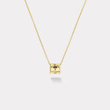 Petite Matchbook Pendant with .05ct Baguette Diamond