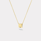 Petite Matchbook Pendant with .05ct Baguette Diamond