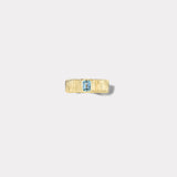 .36ct Emerald Cut Aquamarine Pleated Solitaire Band