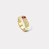 .66ct Cushion Spinel Pleated Solitaire Band