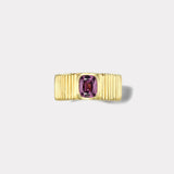 1.18ct Cushion Bubblegum Sapphire Pleated Solitaire Band