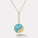 Yin Yang Pendant - Turquoise