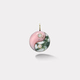 Pink Opal and Moss Agate Double Stone Yin Yang Charm