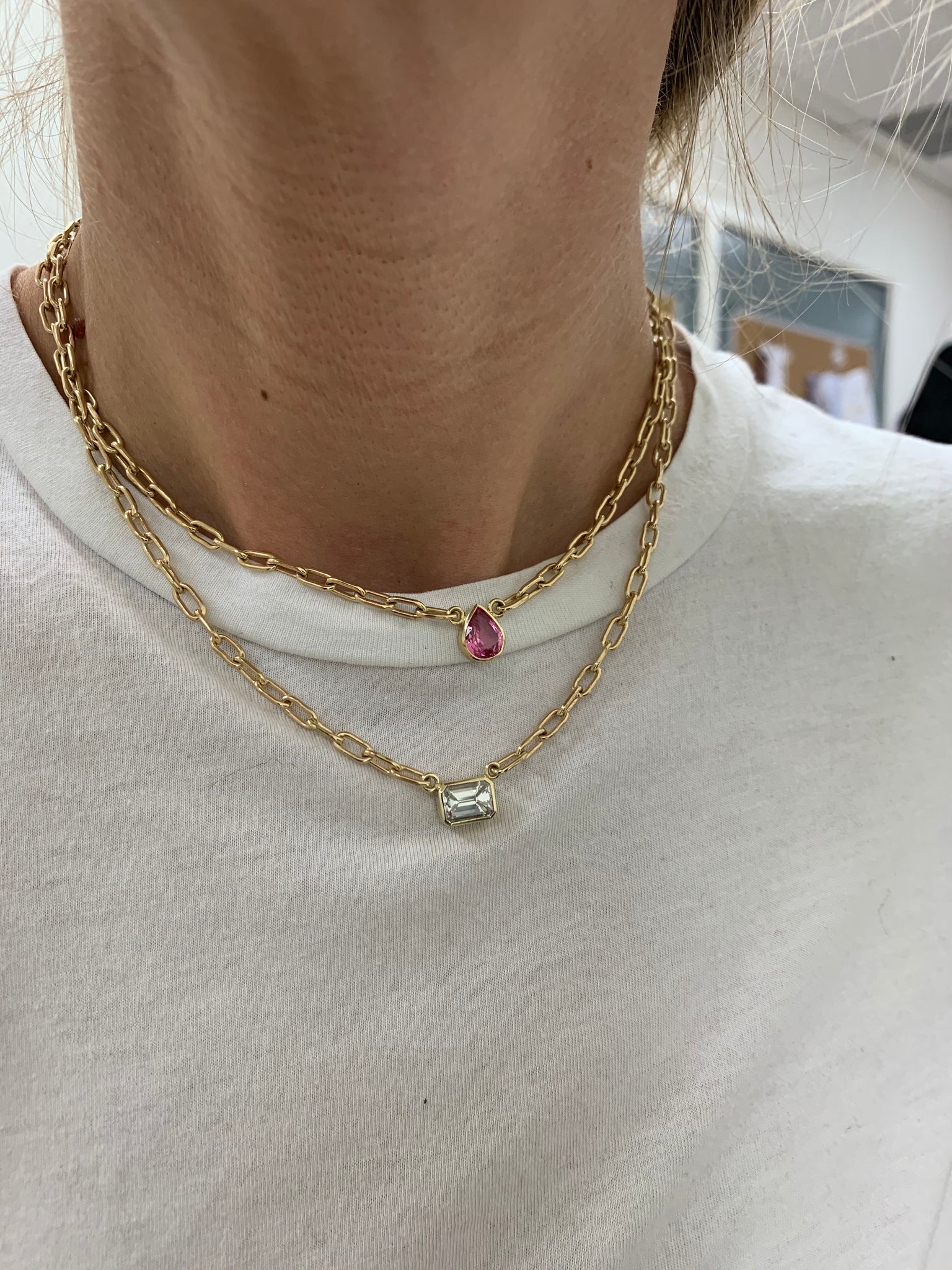 Pink Sapphire Riviére Necklace