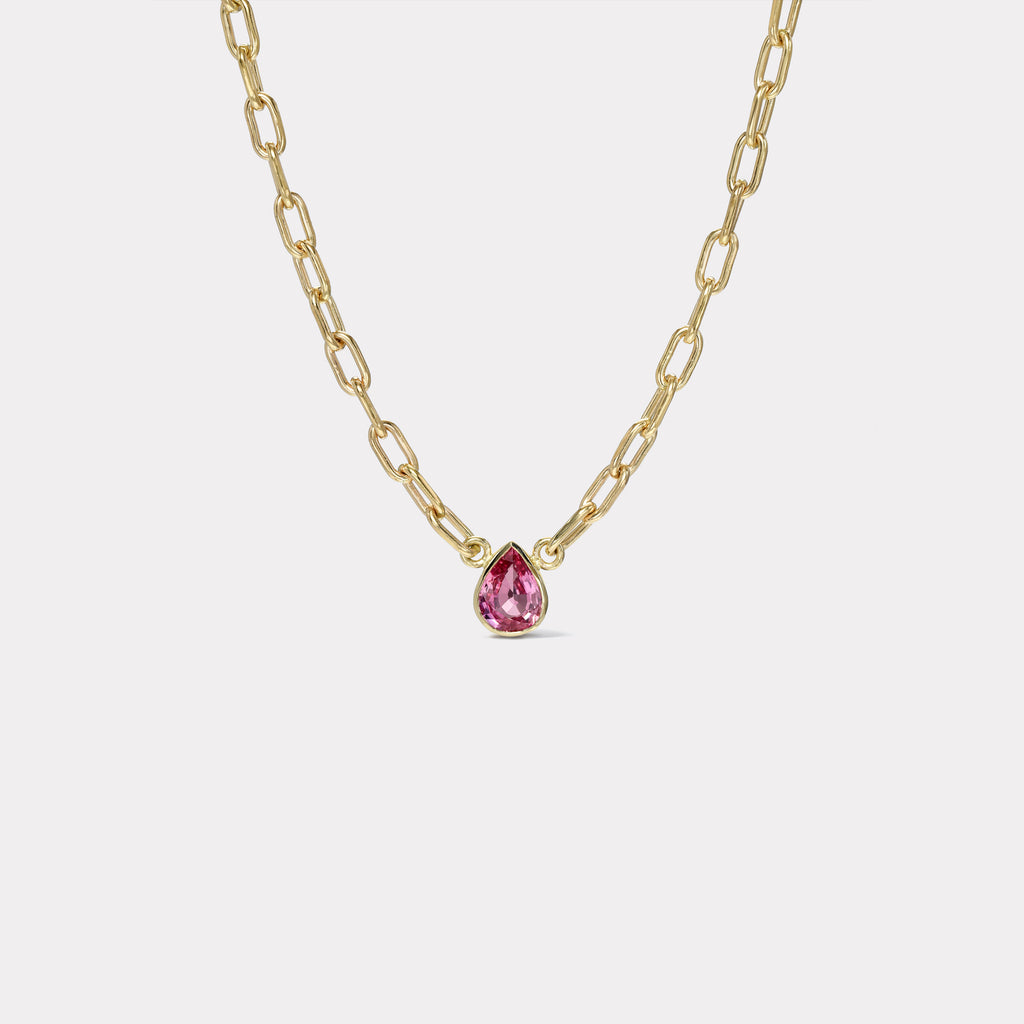 Pink Sapphire Necklace